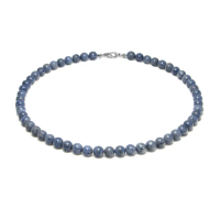 【大東山珠寶】天然珍貴藍珊瑚有機寶石項鍊(6.5MM藍珊瑚)