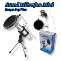 Stand Mikrofon Mini dengan Pop Filter