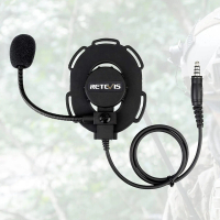 MALAKU MALL RETEVIS Headset Mikrofon Helm Tactical Military HT Walkie Talkie 2 Pin - EH060K