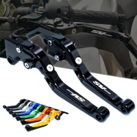 For SUZUKI SV650 SV 650 1999-2009 Motorcycle Accessories Folding Extendable Brake Clutch Levers LOGO SV650