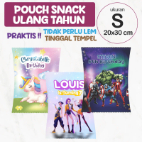 Pouch Snack Ulang Tahun Anak Ukuran S / Kantong Bingkisan Souvenir Ulang Tahun Anak Ukuran S / Kanto
