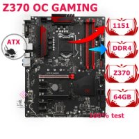 For MSI Z370 OC GAMING Motherboard 64GB M.2 SATA III LGA 1151 DDR4 ATX Z370 Mainboard 100% Tested Fully Work