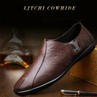 Men Leather Shoes Brand Mens Fashion Shoes Men Casual Leather Shoes Men Loafers Boat Shoe Driving Shoes new 2019