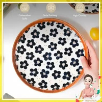 Piring Bulat Keramik Sakura Piring Makan Keramik Piring Mangkuk Jepang