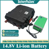 15V 14.8V 100Ah 80Ah 90Ah 70Ah 60Ah 50Ah 30Ah li ion battery no 12v 80Ah 100Ah for fish boat golf trolly lamp light +charger
