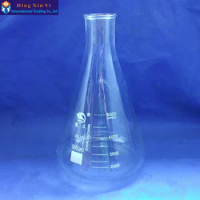 5000ml Glass Erlenmeyer Flask 5000ml glass conical flask Laboratory use 5000glass triangle flask BORO glass,GG17