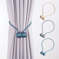 簡約現代窗簾磁吸客廳百搭磁鐵窗簾扣掛鉤免打孔創意窗簾繩子綁帶