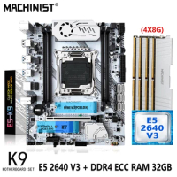 MACHINIST X99 Set Motherboard LGA 2011-3 With Xeon Kit E5 2640 V3 CPU Processor 4X8G=32GB DDR4 ECC RAM Memory Nvme M.2 Sata M.2