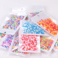 20g/bag Colorful Slime Addition Soft Heart Star Slices DIY Nail Phone Decoration Slime Supplies Gift Toy For Children Adult