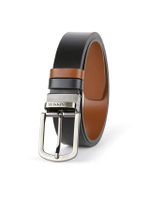 เข็มขัดทำงาน Reversible Pin Buckle สีดำ/น้ำตาลแทน (BBC B1 263PN)