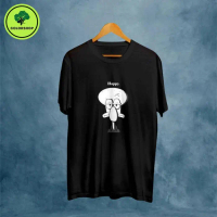 Kaos Distro SPONGEBOB Squidward Pria Wanita Kaos Hitam Katun - Hitam, L / Baju Distro / Kaos Distro 
