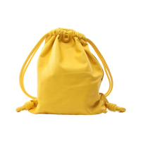 【二手名牌BRAND OFF】LOEWE 羅威 黃色 羊皮 Yago Knot 後背包