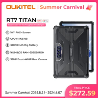 Oukitel RT7 TITAN 4G Rugged Tablet 10.1" FHD+ 32000mAh 8GB+256GB Android 13 Tablet 32MP+48MP Tablets PC