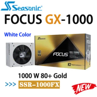 Seasonic FOCUS GX-1000 White Power Supply Fan Control in Fanless 1000W 80+ Gold Full-Modular ATX White PSU GAMING Desktop NEW