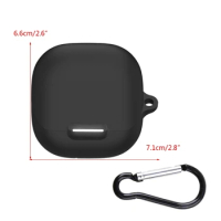 Silicone Carrying Case Anker Soundcore Liberty 4 NC Earphone Portable Scratch Shock Resistant Cover with Carabiner
