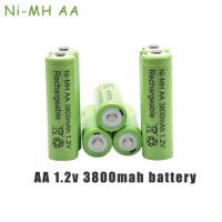 Original 3800 Mah AA 1.2v Rechargeable Nickel Metal Hydride Battery 3800mAh 1.2V Ni MH for Electric Toy Etc Battery