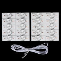 20Pcs 3V SMD Lamp Beads with Optical Lens Fliter for 32-65 inch LED TV Repair