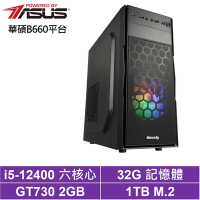 華碩平台[飛鷹鬥士]i5-12400/GT730/32G/1TB_SSD