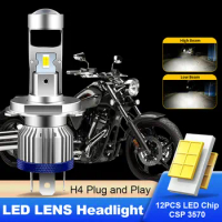 1PCS CANbus For Yamaha Raider 2008-2016 Raider SCL Road Star S H4 HS1 Motorcycle LED lens Headlight Hi/Lo Beam Bulb 6800LM
