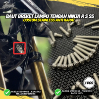 BAUT BREKET LAMPU TENGAH SEGITIGA BAWAH  NINJA S SS R CUSTOM STAINLESS ANTI KARAT M6X20 (1pcs)