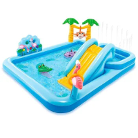 INTEX 57161 Jungle Adventure Play Center Children Swimming Pool Inflatable Outdoor Kids Paddling Pool