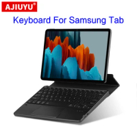 AJIUYU TouchPad Keyboard Backlight For Samsung Galaxy TAB S7 Plus + FE S6 Lite S5e S4 P610 Tab A8 A7 10.1 10.5 8.4 Tablet Case