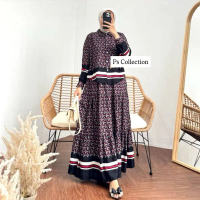Ps Collection - SETROK AZURA ONE SET BLOUSE SKIRT RAYON Viscouse