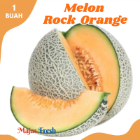 MELON ORANGE Segar - Buah Melon Rock Madu Orange Fresh | Size 2.1-2.5 Kg - 1 Buah [ Harga Per PCS ]