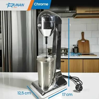 Mixer Pengaduk Minuman Elektrik Drink Mixer - Pengocok Milkshake Listrik Chrome