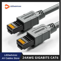 LEDadvices 1.2m Ultra Soft 24AWG Gigabits CAT6 UTP Cable Copper 50μm Gold-plated Pins Rental Events Splcing LED Screen Display