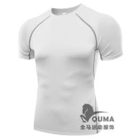 Wholesale 2021 Outdoor Summer Man training PRO sports T-shirt fitness running stretch breathable quick-drying compression tshirt