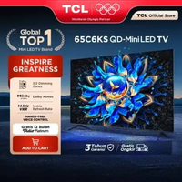 [4K Quantum Dot Mini LED TV] TCL 65 Inch C6KS - 312 Dimming Zone - 144Hz VRR - Dolby Vision & Atmos 