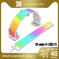 Extension Cable Cover ARGB Lighting Strip 5V3PIN GPU 8PIN Motherboard 24PIN Power External Luminous Neon PC MOD Soft Light AL300