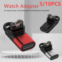5/10 PCS Smart Watch Fast Charging Connector Watch Magnetic Charger Adapter IOS Female for Garmin Fenix 7/7S/7X/6/6S/6X