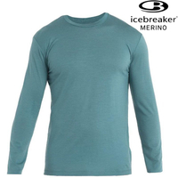 Icebreaker JN150 中性款 美麗諾羊毛圓領長袖上衣 0A56RR 993 海洋藍