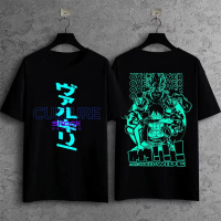 เสื้ออนิเมะ LUFFY STREETWEAR เสื้อยืดสีดำขนาดใหญ่ UNISEX Robaxkmrsmdd