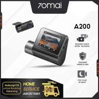 70mai Dash Cam A200 Set Dual-Channel 1080P HDR Fov130 Night Owl Vision Kamera Dasbor Depan & Belakan