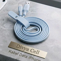 Kabel Lightning Luna Gepeng 3A Kabel Data Charger iPhone Original Garansi Resmi Biru