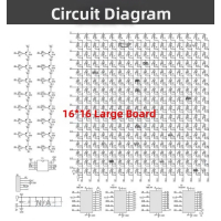Bảng hiển thị đèn LED 16x16 cho bộ hàn SMD, bo mạch tập luyện DIY với 300 điểm cho SMD