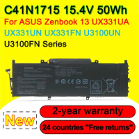15.4V 50Wh C41N1715 Battery For ASUS Zenbook 13 UX331UA UX331UN UX331FN U3100UN U3100FN Series 4ICP4/72/75 Laptop Batteries