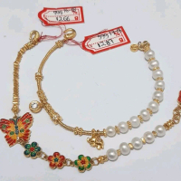 Gelang emas 24 k hongkong pearl kupu kupu