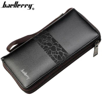 Baellerry Brand Wallet Top Quality Leather Men Wallets Purse Multifunction Mens Wallet Casual Male Clutch bag Zipper Coin purse