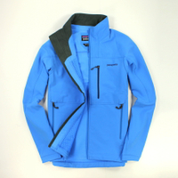 美國百分百【全新真品】Patagonia 外套 薄軟殼 夾克 天藍 防水 擋風 夜跑 透氣 保暖 經典 男衣 XS號