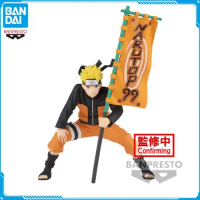 Bandai Original NARUTOP99 Uzumaki Naruto Anime Action Figure Desktop Ornaments Cartoon Figures Model Kids Gift