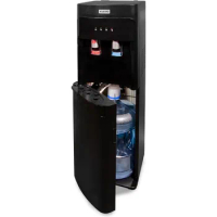 Igloo Hot and Cold Water Cooler Dispenser - Holds 3 &amp; 5 Gallon Bottles, 2 Temperature Spouts with Dispensing Paddles