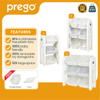 COD Prego Baby Big Eye Monster Multipurpose Storage Box Toys Organizer Rak Mainan Large Shelves Rack
