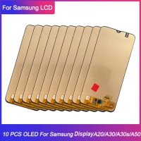 10 PCS OLED LCD For Samsung A30S A307 LCD Display A50 A505 Screen Touch Digitizer Assembly For Samsung A20 A30 LCD A205