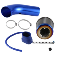 76Mm Intake Filter Mushroom Head Car Turbo Pipe Intake Sleeve Universal Kit Blue