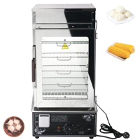 Commercial Steamed Bun Machine Desktop Large Capacity Steaming Cabinet Glass Electric Steamer Steamed Bread Bun Heating Cabinet