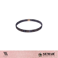 Nikita Willy Gold Gelang Emas Featherlite Black Stay In Love - Bangle 17K Semar Nusantara